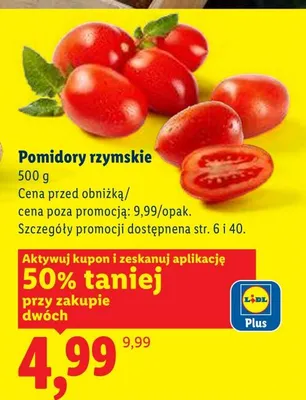 Pomidory rzymskie Lidl promocja w Lidl