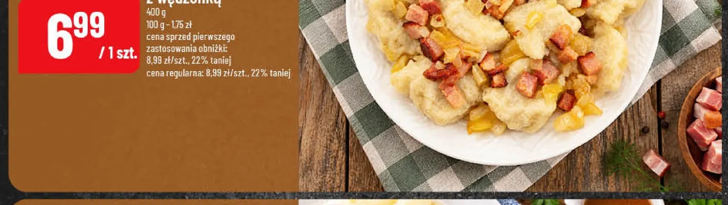 Szare kluski z wędzonką promocja w POLOmarket
