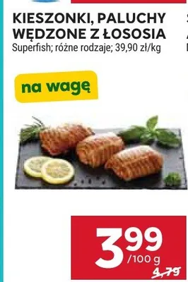 Kieszonki, pałuchy wędzone z łososia, różne rodzaje promocja w Stokrotka