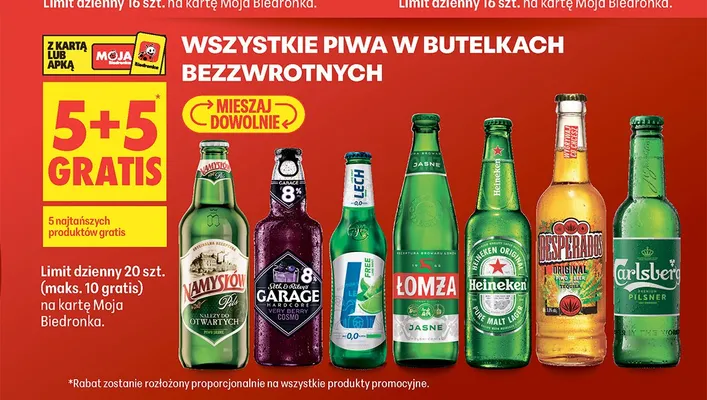 Piwo bezalkoholowe Lech Free Lime Mint promocja w Biedronka