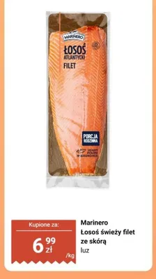 Łosoś atlantycki świeży filet ze skórą Marinero promocja w Biedronka