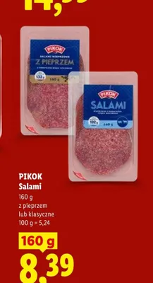 Salami klasyczne Pikok promocja w Lidl