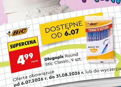 Długopis BIC Round Stic Classic promocja w Biedronka