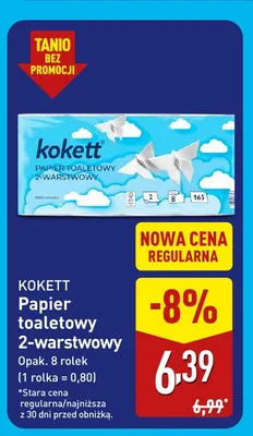Papier toaletowy 2-warstwowy Kokett promocja w Aldi