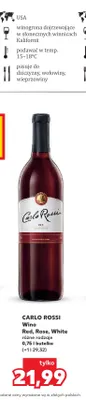 Wino białe Carlo Rossi White promocja w Kaufland