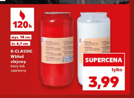 Wkład olejowy biały K-Classic promocja w Kaufland