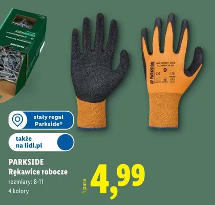 Rękawice robocze Parkside promocja w Lidl