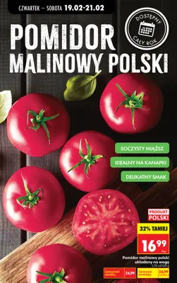 Pomidor malinowy polski układany na wagę promocja w Biedronka