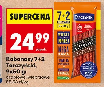 Kabanosy drobiowe 7+2 Tarczyński 9-pak promocja w Biedronka