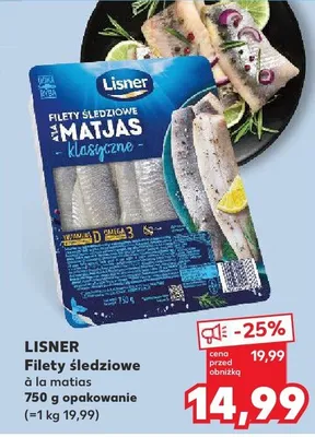 Filety śledziowe à la matjas klasyczne promocja w Kaufland