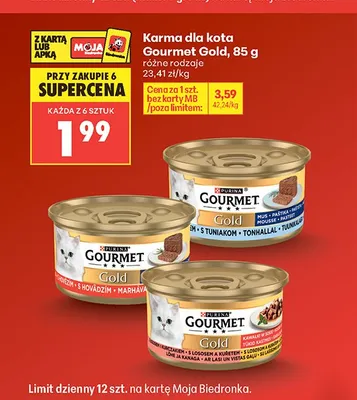 Karma dla kota Gourmet Gold promocja w Biedronka