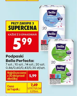 Podpaski Perfecta promocja w Biedronka