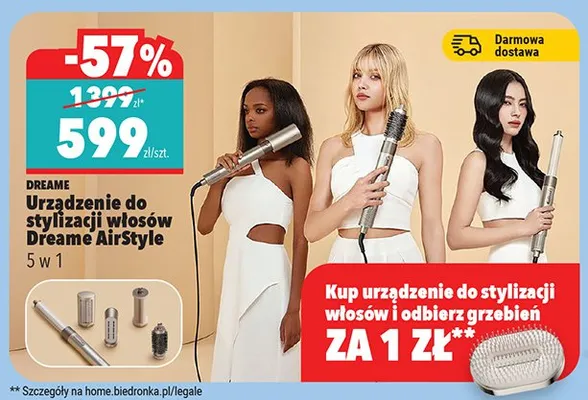 Urządzenie do stylizacji włosów Dreame AirStyle 5 w 1 promocja w Biedronka