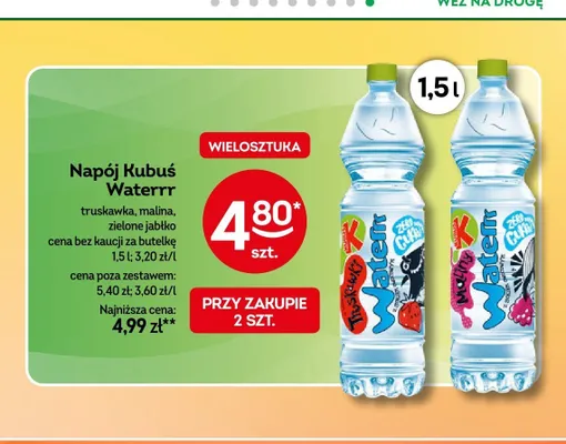 Napój Kubuś Waterrr malina promocja w Żabka