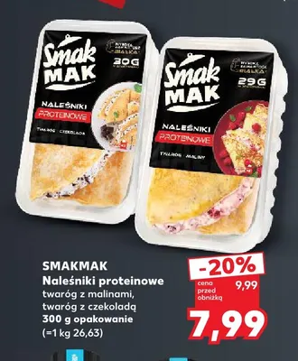 Naleśniki proteinowe twaróg z malinami SmakMak promocja w Kaufland