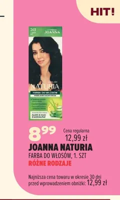 Farba do włosów Joanna Naturia promocja w Drogerie Natura