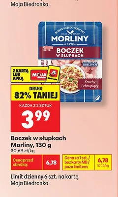 Boczek w słupkach Morliny promocja w Biedronka
