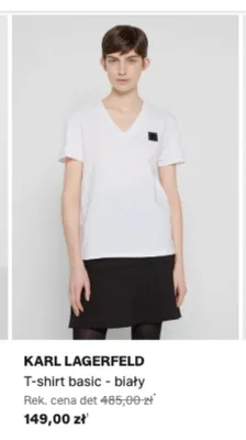 T-shirt basic Karl Lagerfeld biały promocja w Lounge by Zalando