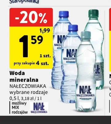 Woda mineralna Nałęczowianka promocja w Intermarche