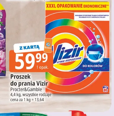 Proszek do prania Vizir Do Kolorów promocja w Leclerc
