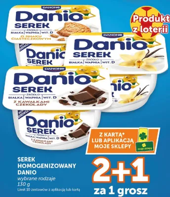 Serek homogenizowany Danio o smaku waniliowym promocja w ABC