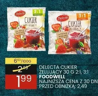 Cukier żelujący 2:1 Delecta promocja w Wafelek
