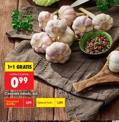 Czosnek młody promocja w Biedronka