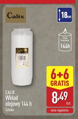 Wkład olejowy 144 h Calix promocja w Aldi