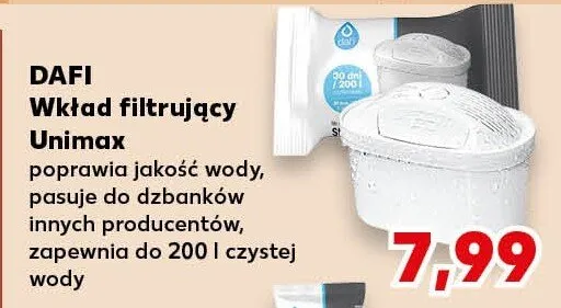 Wkład filtrujący Unimax promocja w Kaufland