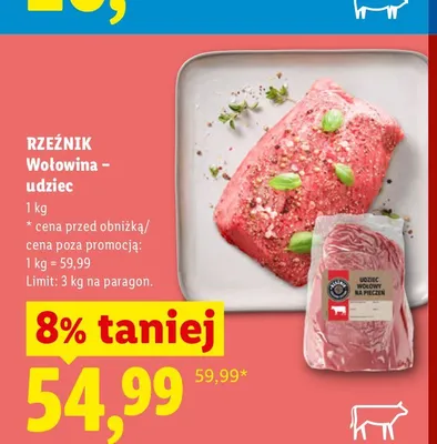 Wołowina udziec Rzeźnik promocja w Lidl