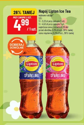 Napój Lipton Ice Tea Raspberry Sparkling promocja w POLOmarket