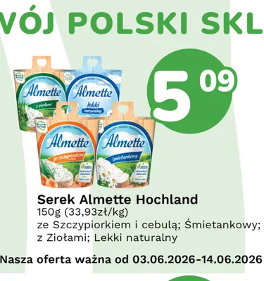 Serek Almette Hochland z Ziołami promocja w Limonka