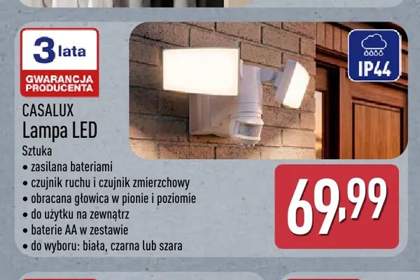 Lampa LED Casalux promocja w Aldi