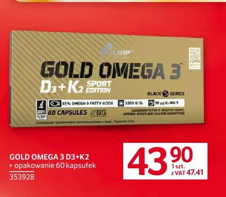 Gold Omega 3 D3+K2 Olimp promocja w Selgros