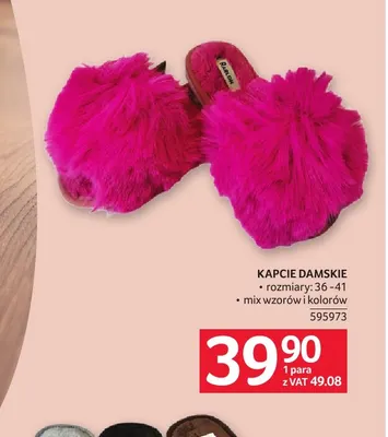 Kapcie damskie promocja w Selgros