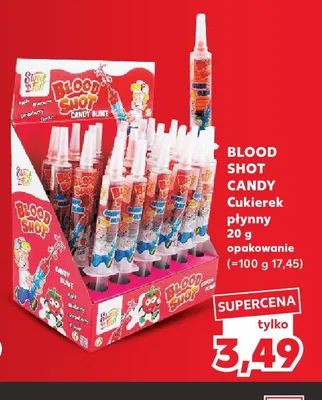 Cukierek płynny Blood Shot Candy promocja w Kaufland