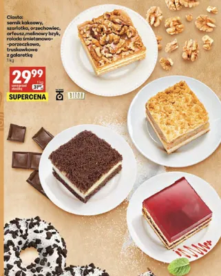 Ciasto sernik kakaowy Bizon promocja w Delikatesy Centrum