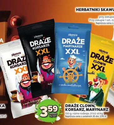 Draże clown, korsarz, marynarz promocja w Stokrotka
