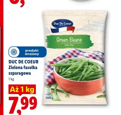 Zielona fasolka szparagowa Duc De Coeur promocja w Lidl