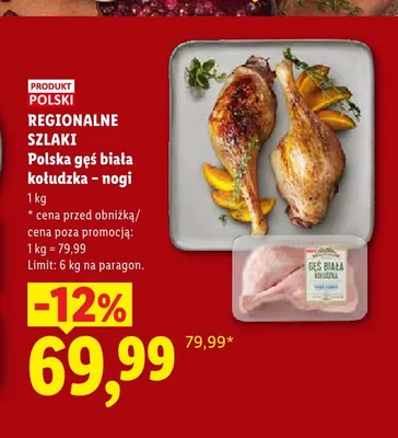Polska gęś biała kołudzka nogi Regionalne Szlaki promocja w Lidl