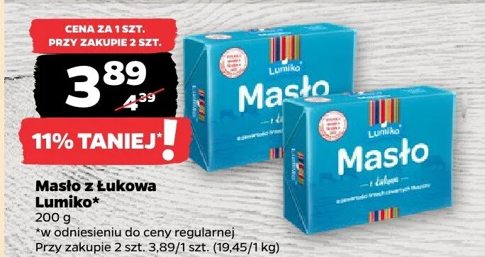 Masło z Łukowa promocja w Netto