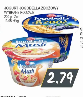 Jogurt Jogobella zbożowy 8 Zbóż Zott promocja w Słoneczko