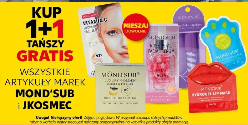 Artykuły i maski marki Mond'sub i Ikosmec promocja w Kaufland