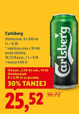 Piwo Carlsberg promocja w Lidl