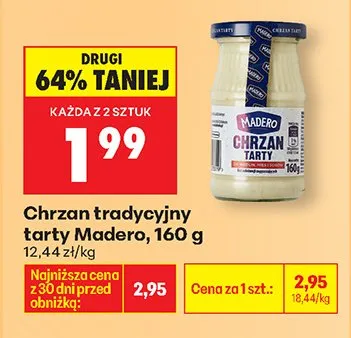 Chrzan tradycyjny tarty promocja w Biedronka