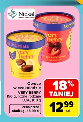 Owoce w czekoladzie Very Berry promocja w Carrefour Market