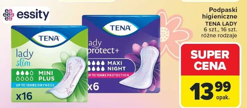 Podpaski higieniczne Lady Slim Mini Plus, Lady protect+ promocja w Carrefour