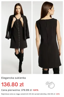 Elegancka sukienka promocja w Monnari