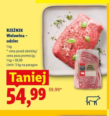 Wołowina - udziec Rzeźnik promocja w Lidl