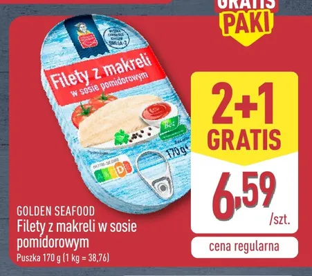 Filety z makreli w sosie pomidorowym Golden Seafood promocja w Aldi